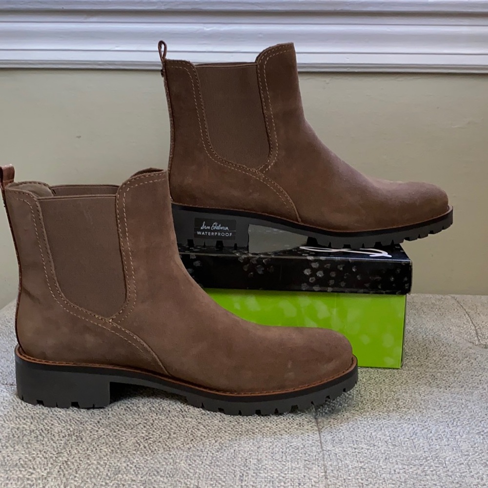 New Sam Edelman Jaclyn Waterproof Suede Chelsea Boots size 8